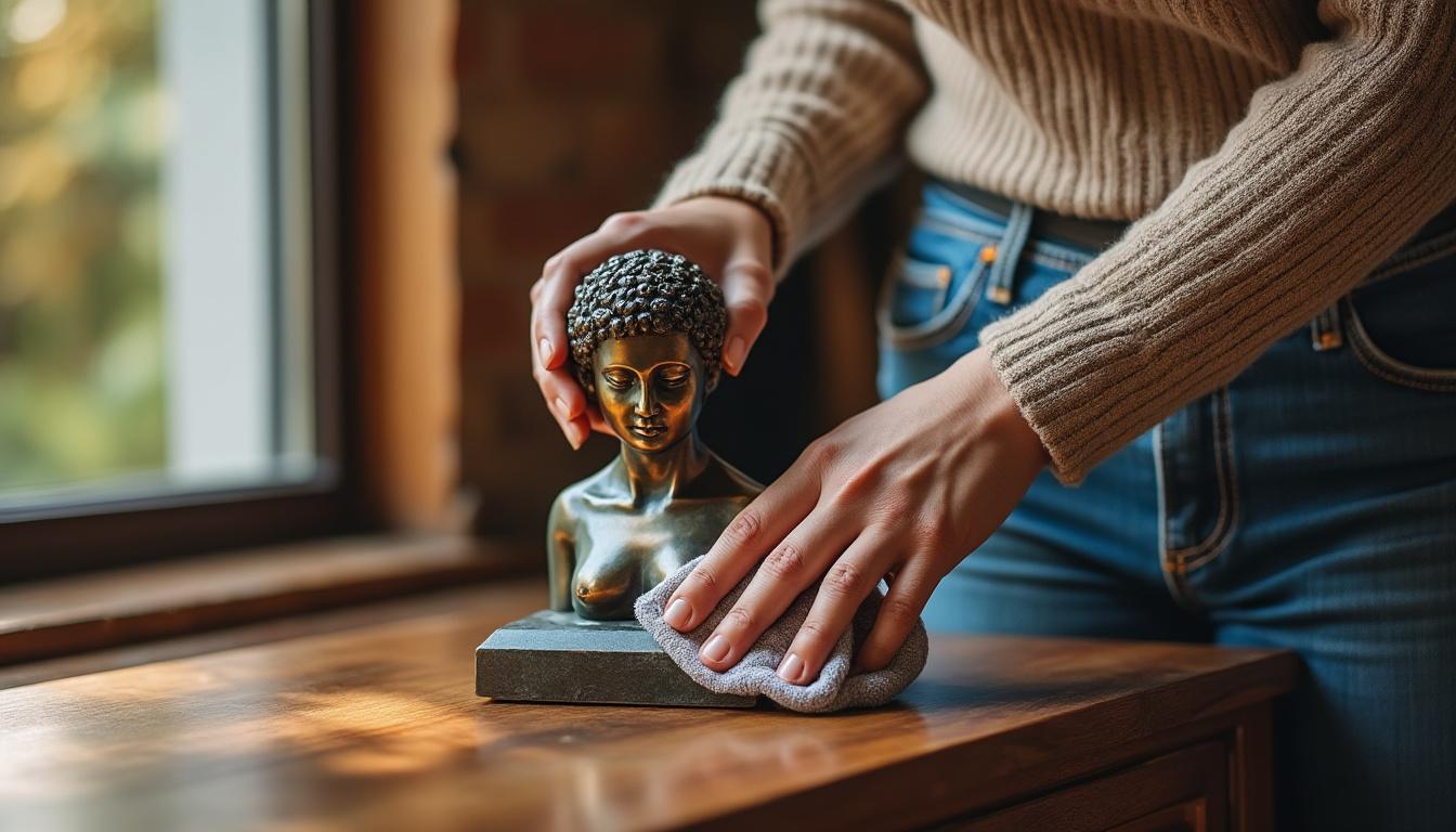 découvrez nos astuces pour nettoyer le bronze et redonner de l'éclat à vos objets déco anciens sans les abîmer, en respectant leur patine et leur authenticité.